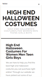 Mobile Screenshot of highendhalloweencostumes.com